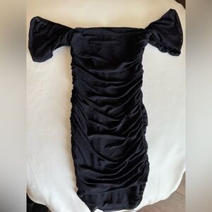 Princess Polly Black Ruched Mini Dress